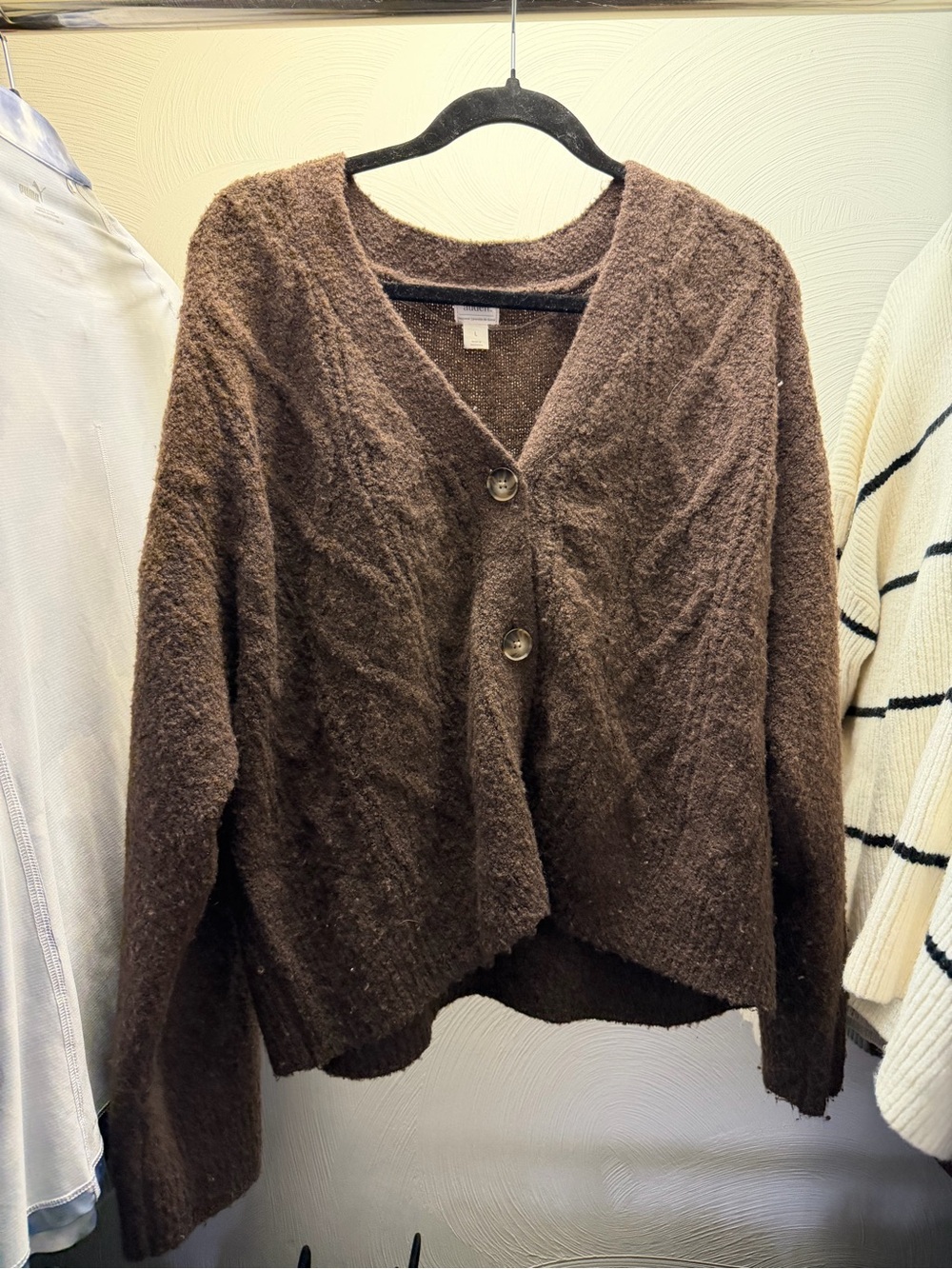 Auden Brown Knit Cardigan